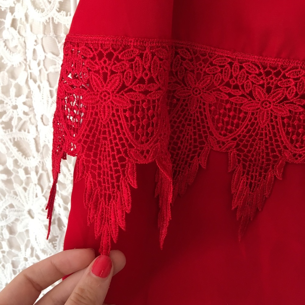 Red Satin Razorback Tank Dress - Picture 2 of 4